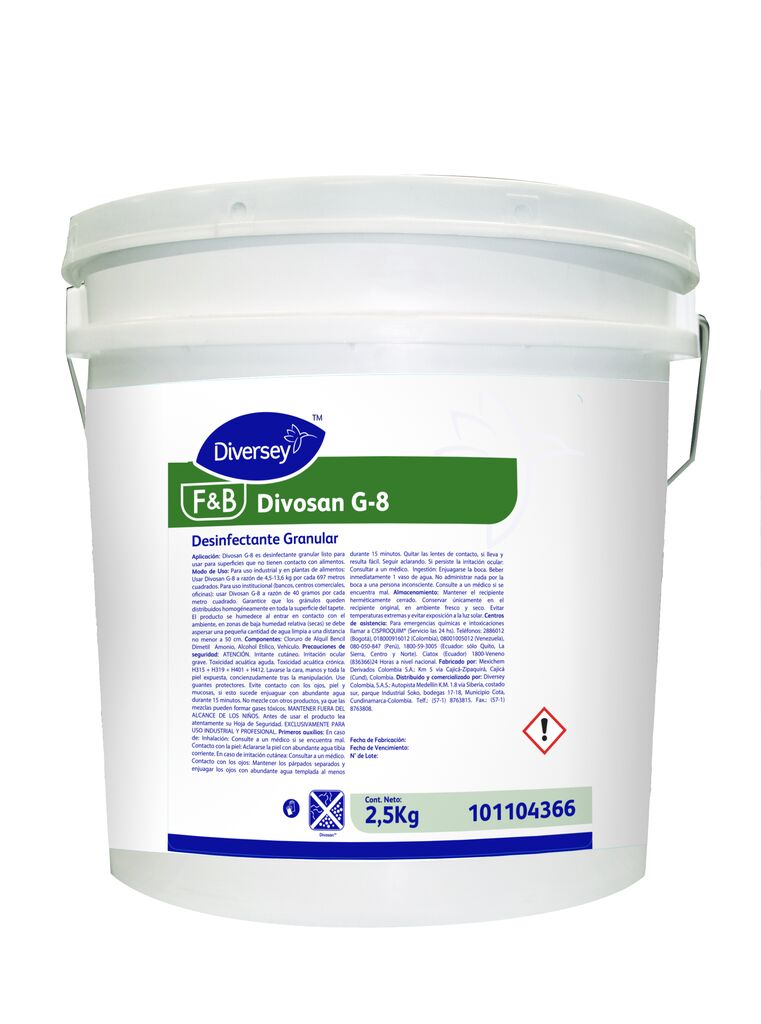 DIVOSAN G8 25kg - Desinfectante granular